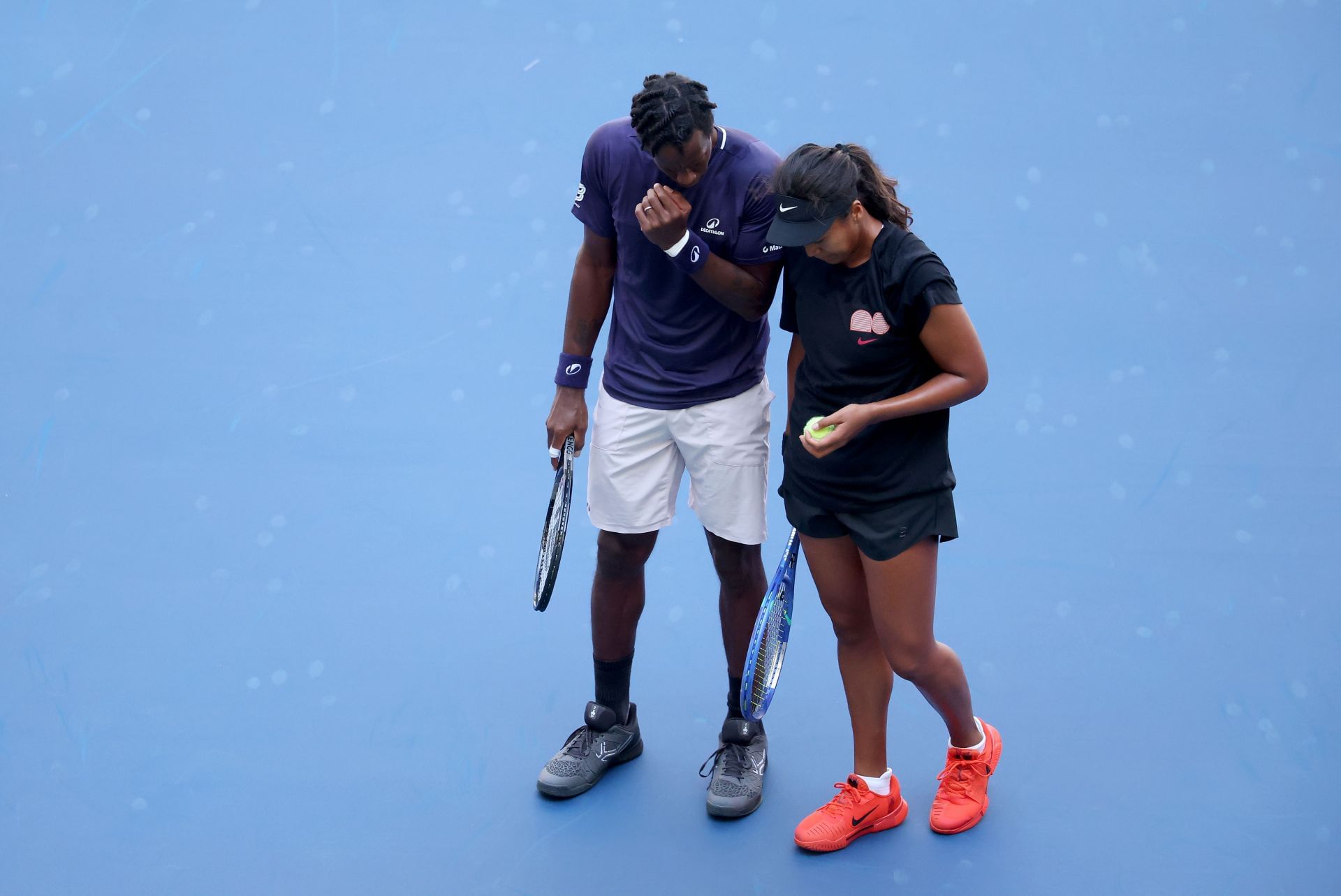 Gael Monfils and Naomi Osaka at the 2025 US Open - Mixed Doubles - Source: Getty