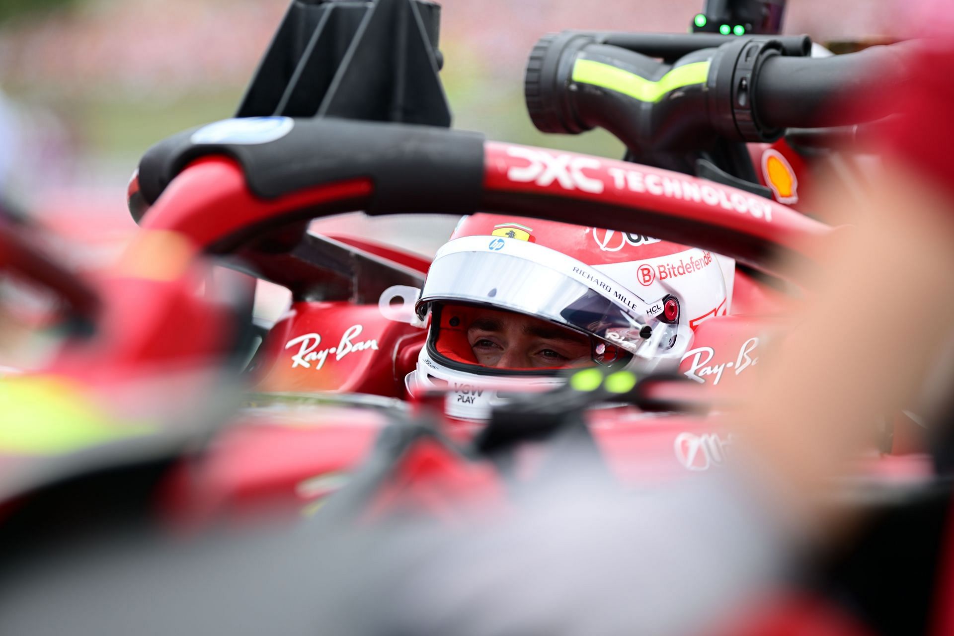Ferrari&#039;s Charles Leclerc at the 2025 F1 Grand Prix of Hungary - Source: Getty