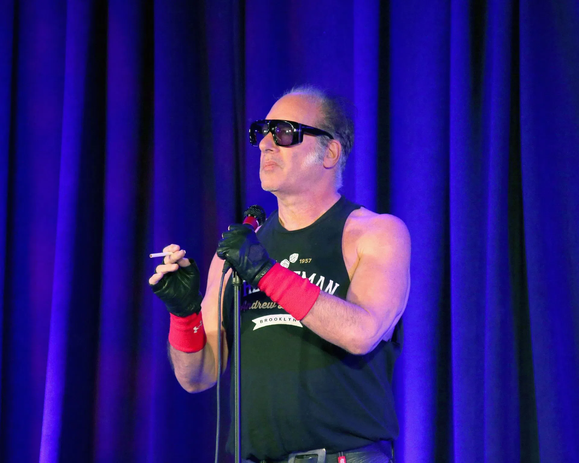 Andrew Dice Clay performs at the AT&amp;T Center (Image via Getty)