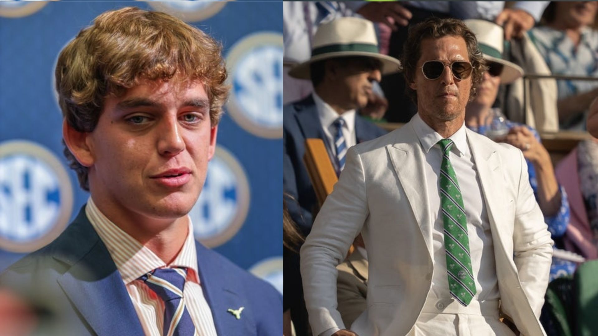 Arch Manning and Matthew McConaughey