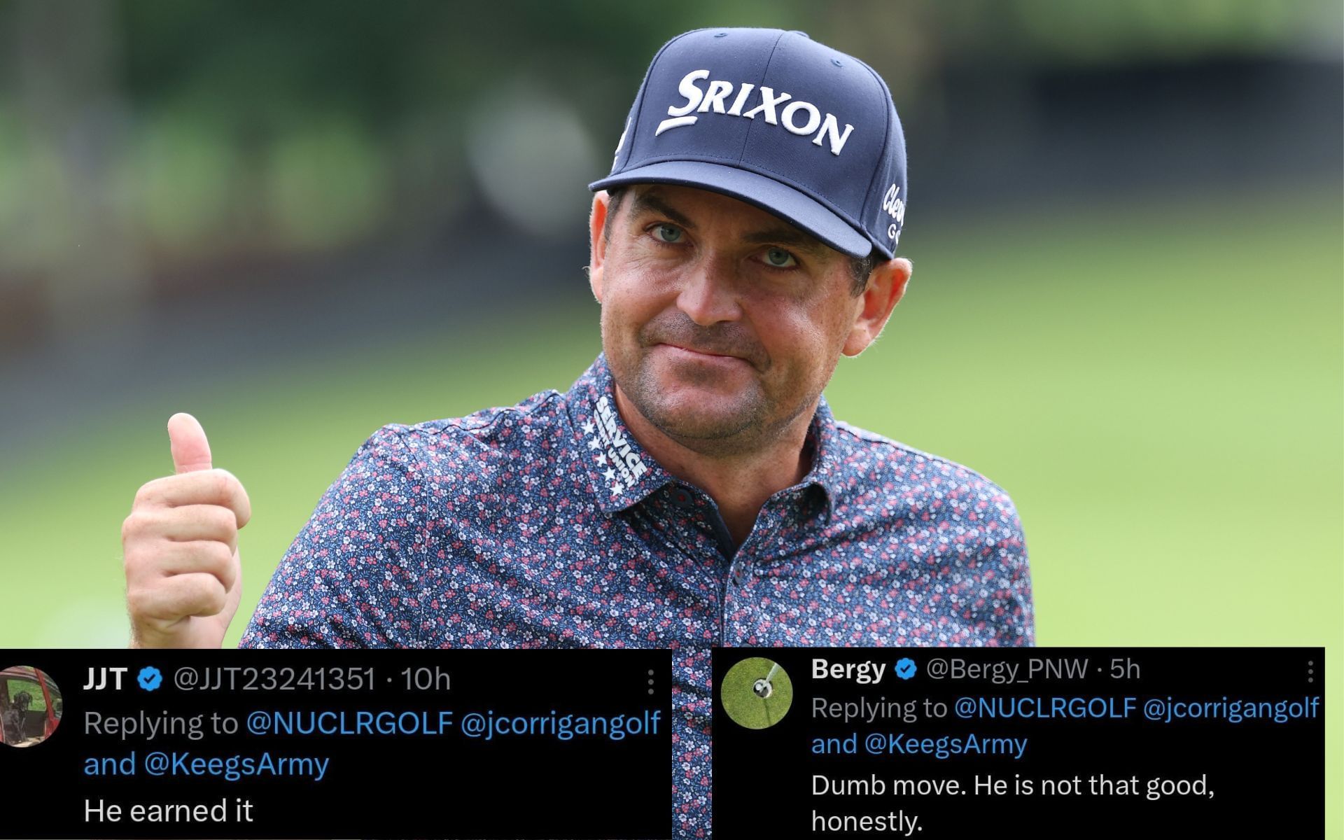 Keegan Bradley ( via Getty and X)