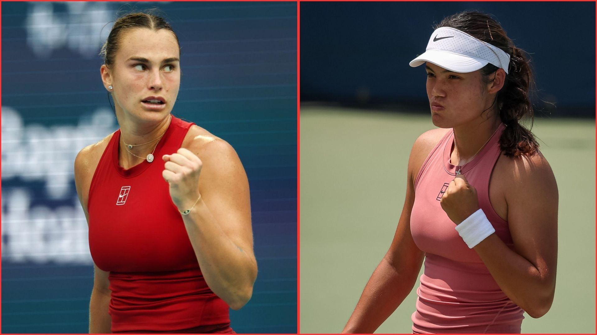 Aryna Sabalenka (L) Emma Raducanu (R) | Getty