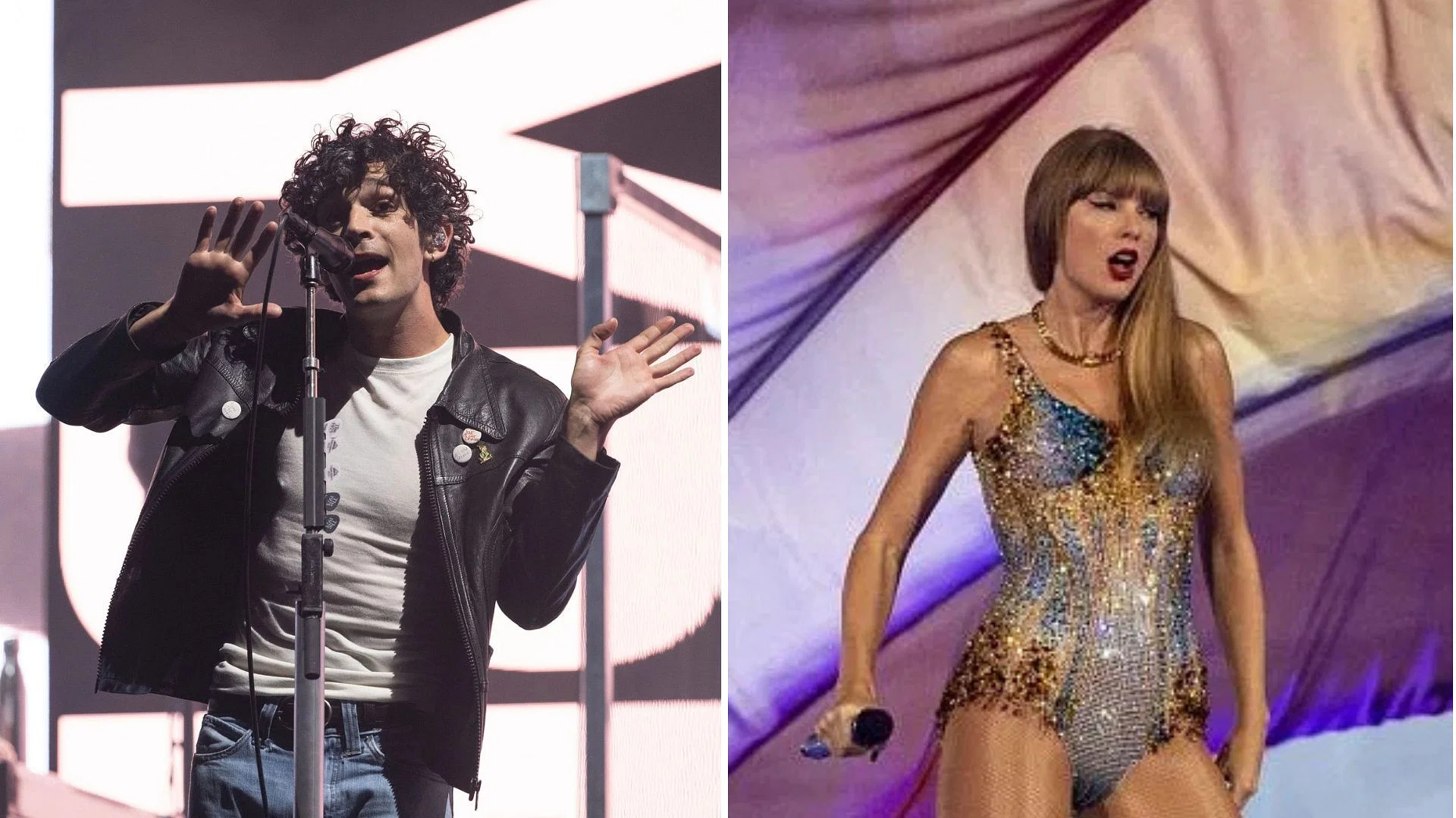 Matty Healy and Taylor Swift (All Images via Getty)