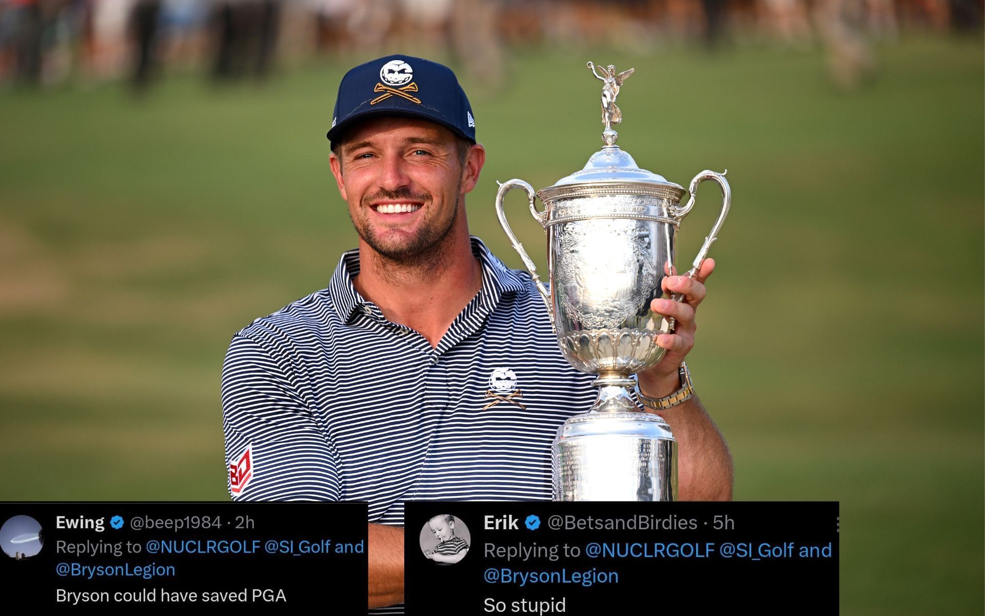 Bryson DeChambeau ( via Getty and X)