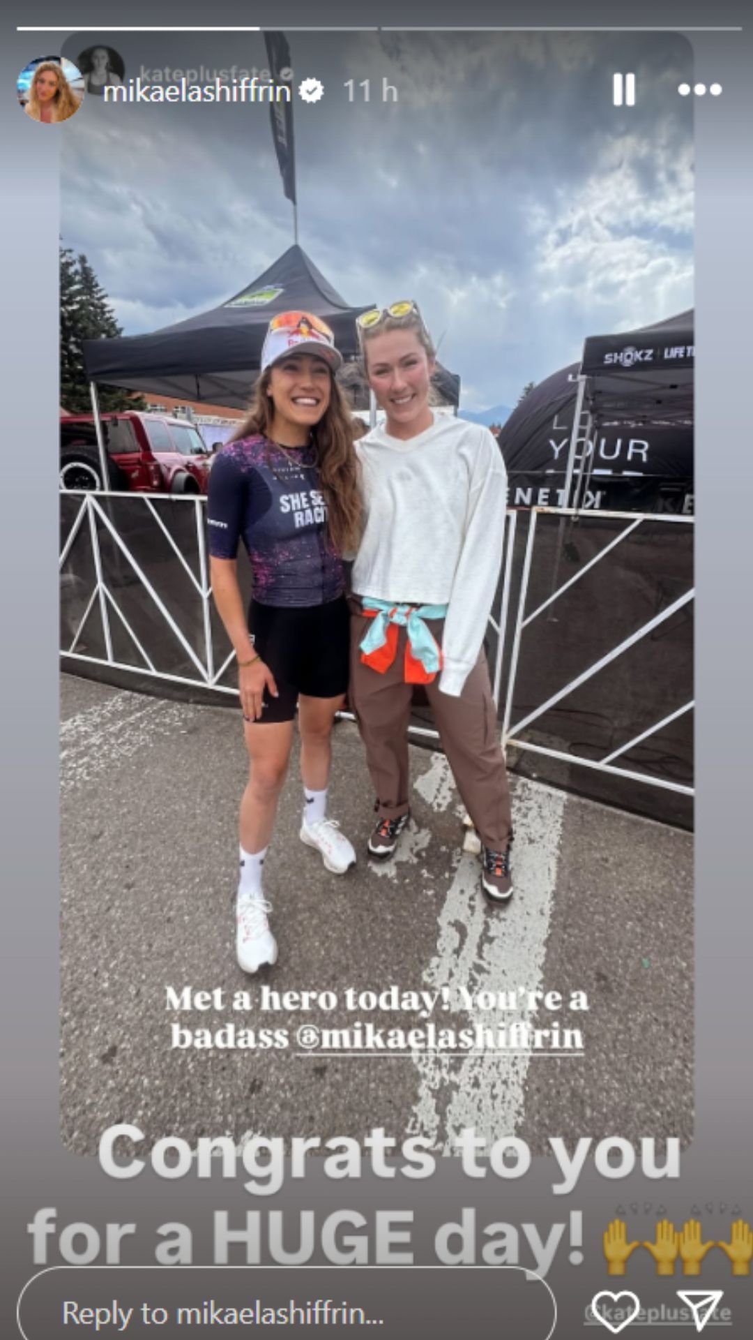 Screenshot of story (IG/@mikaelashiffrin)