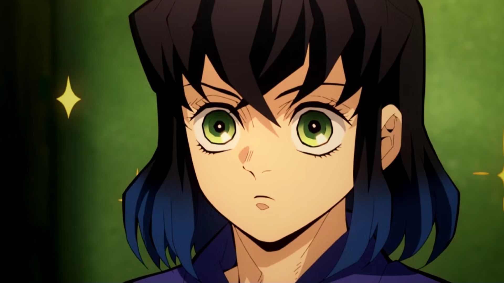 Inosuke&#039;s actual face, as shown in the anime (Image via Ufotable)