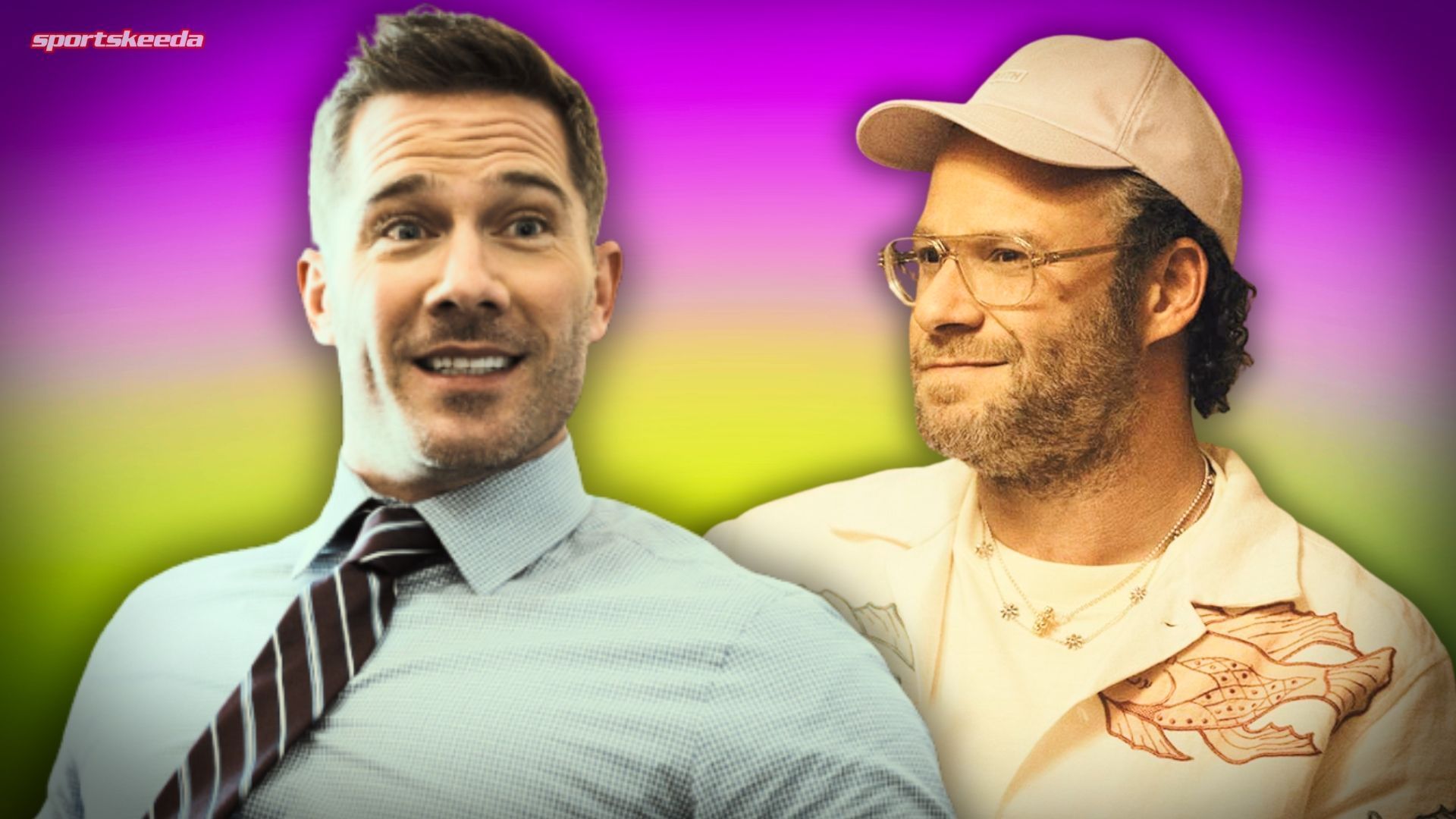 Luke Macfarlane talks about Platonic co-star Seth Rogen (Custom cover edited by Sportskeeda, Original Image [Apple TV+])