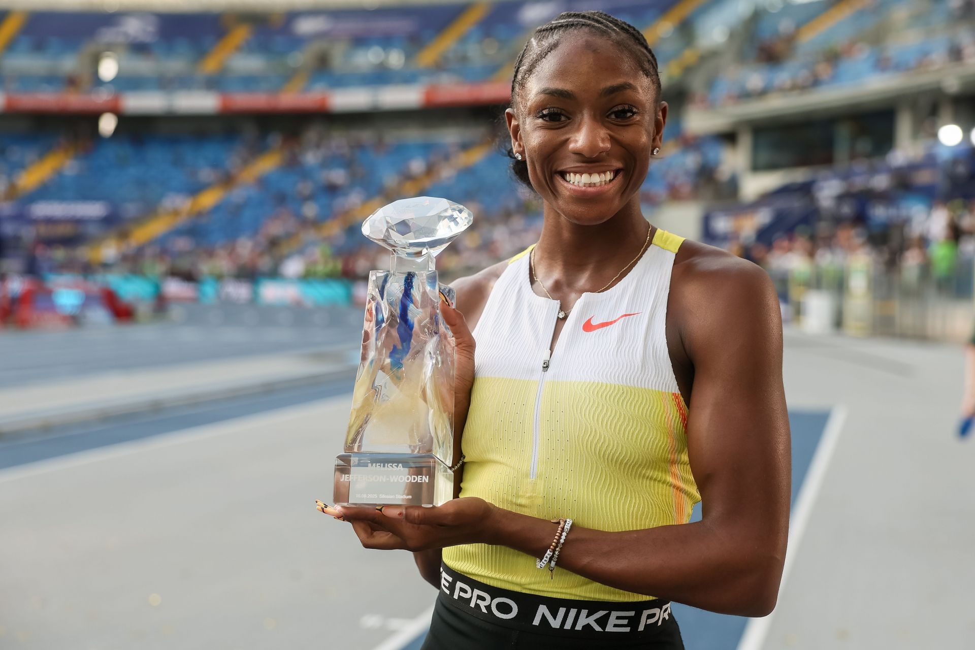Melissa Jefferson-Wooden at Wanda Diamond League meeting in Chorzow - Source: Getty