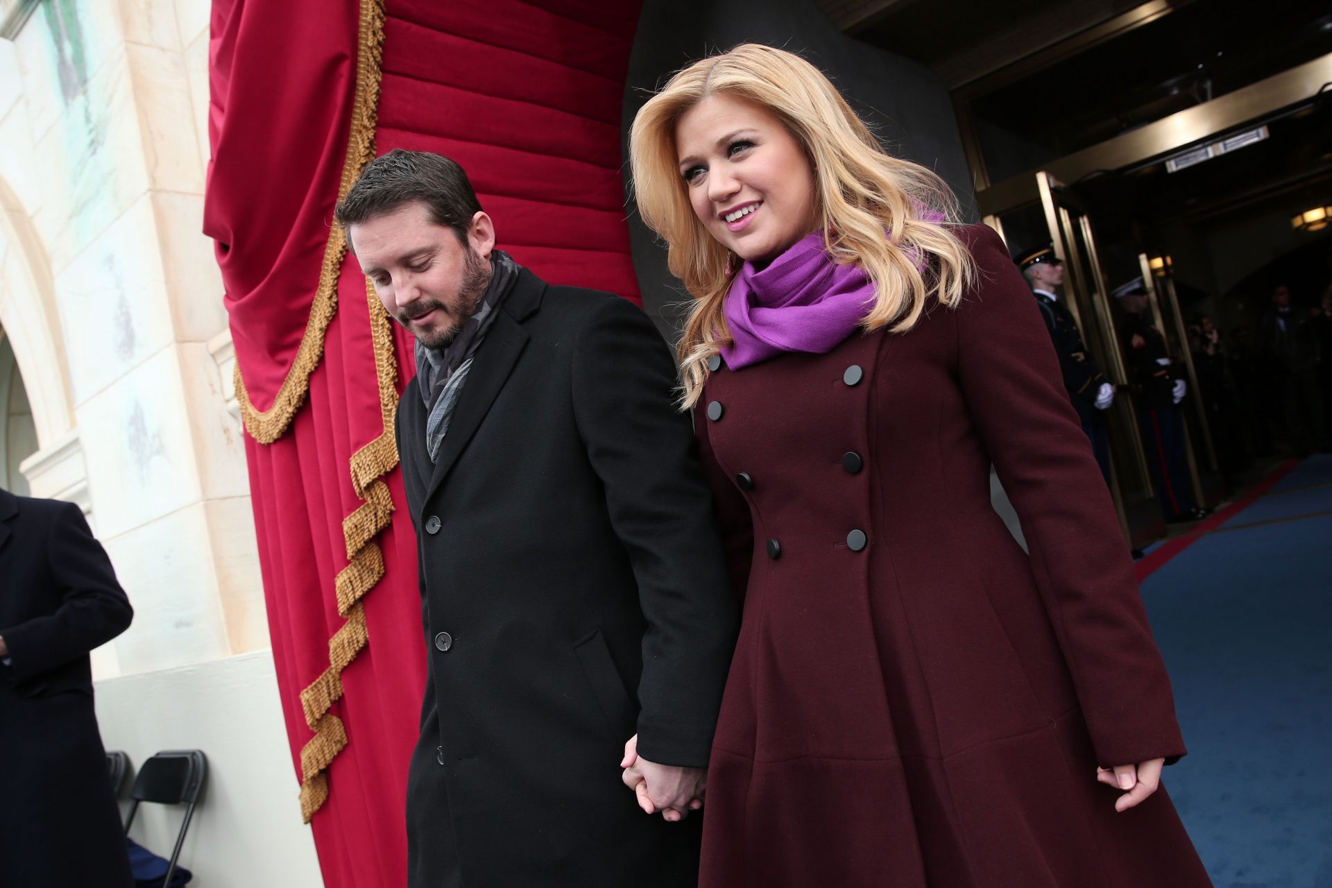 Kelly Clarkson and Brandon Blackstock at Barack Obama&#039;s 2nd swearing-in ceremony (Image via Getty)