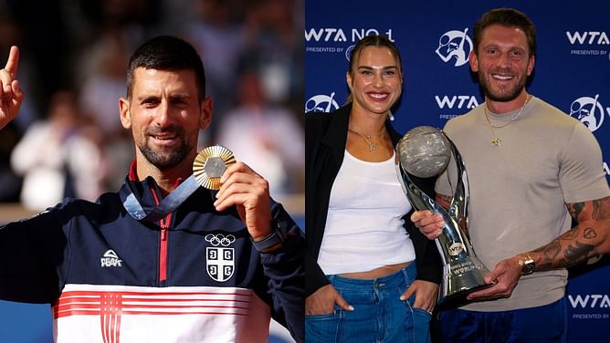 "Boom" - Aryna Sabalenka's boyfriend Georgios Frangulis reacts to Novak Djokovic’s striking Six Kings Slam poster