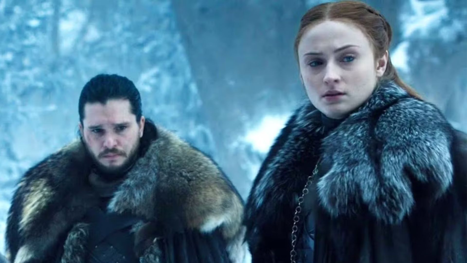 Kit Harington and Sophie Turner in Game of Thrones (Image via HBO)