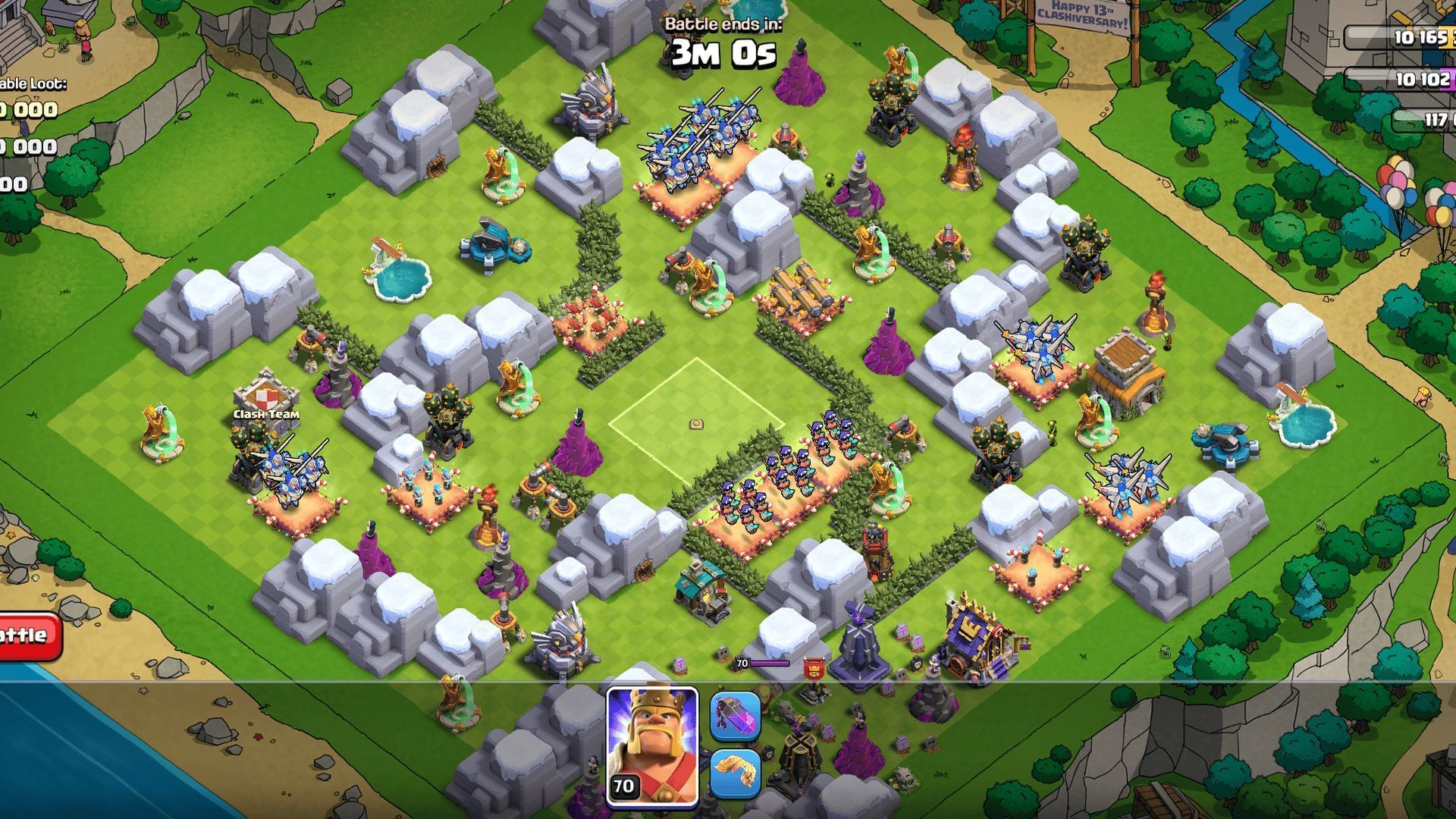 This is the base you need to destroy in the challenge (Image via Supercell)
