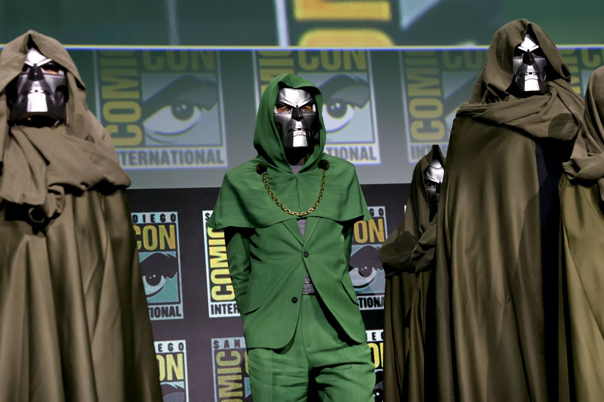 Robert Downey Jr. attends the Marvel Studios Panel in Hall H at SDCC in San Diego, California, on July 27, 2024 (Image via Getty)