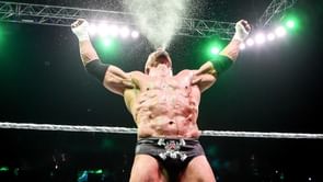 [VIDEO] Triple H does the iconic water spit at the White House
