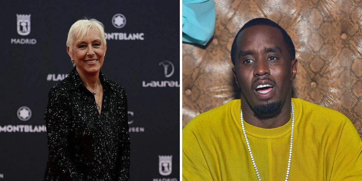 Navratilova and Diddy Combs - Image Source: Getty 
