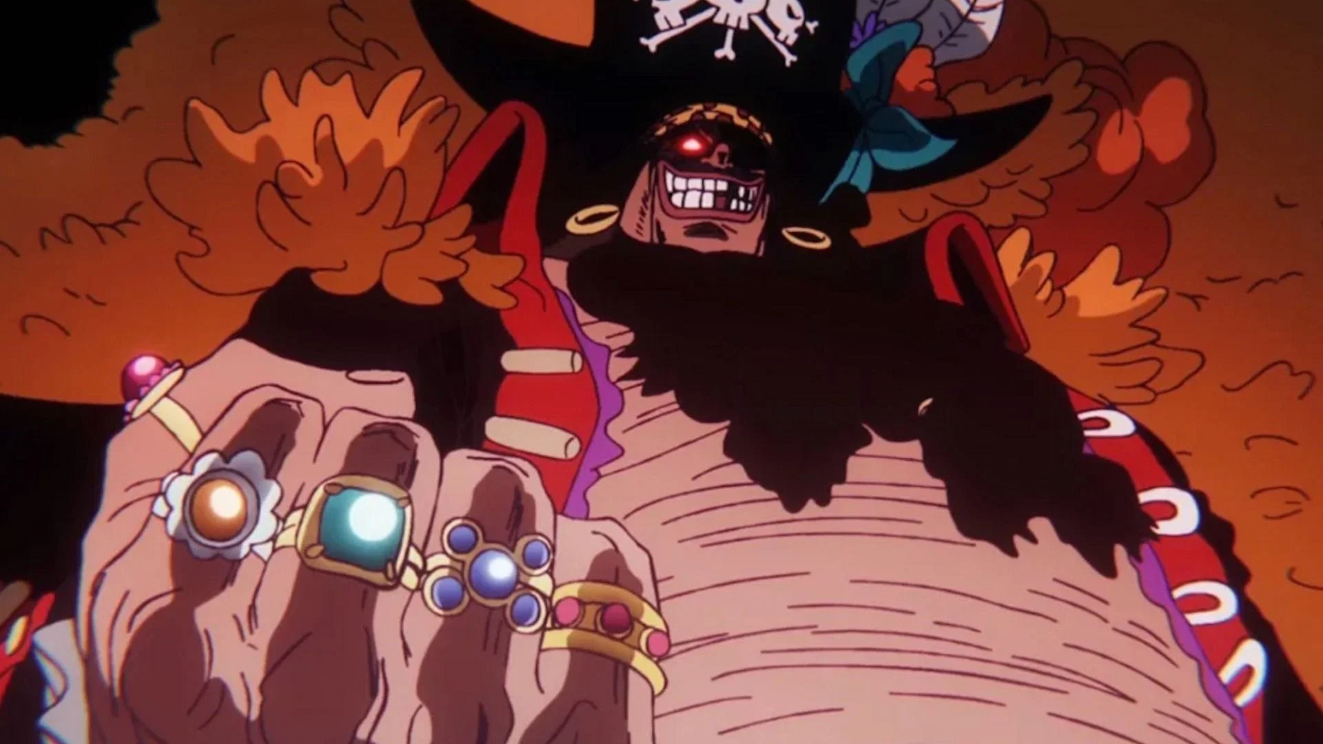 Blackbeard&#039;s unique body suggests holding multiple souls (Image via Toei Animation)