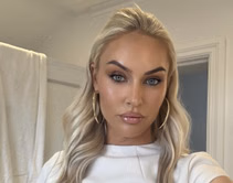 Charley Hull rocks beige dress in BTS look at latest shoot