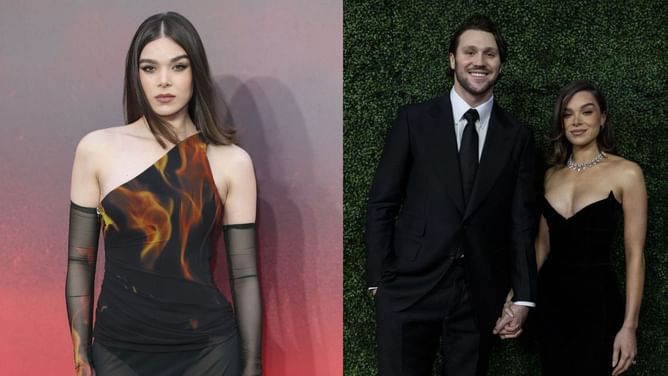 Josh Allen’s wife Hailee Steinfeld poses in bubblegum pink swimsuit for latest cover of Beau Society