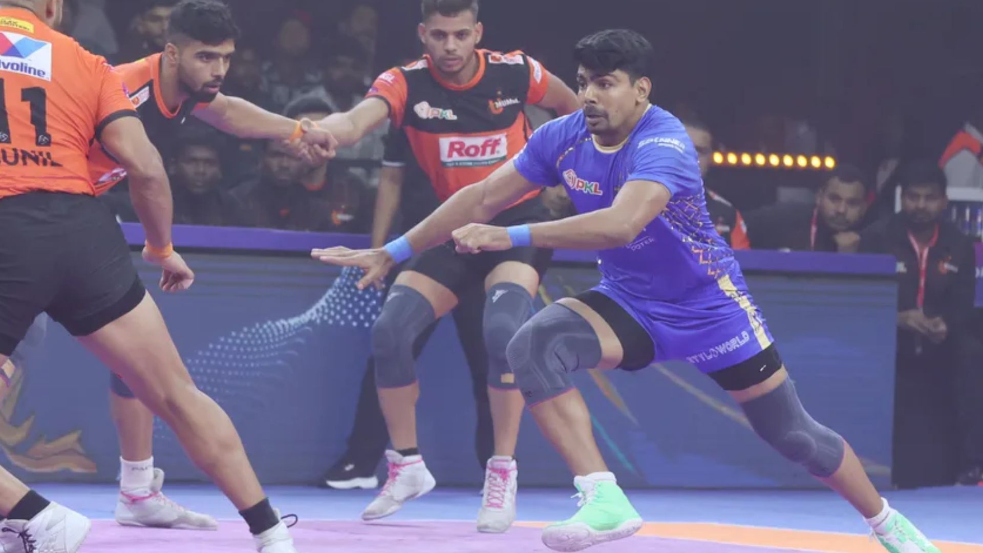 Pawan Sehrawat in action for Tamil Thalaivas in PKL 12 (Image Credits: PKL)