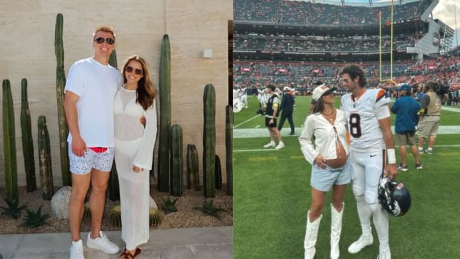 Bo Nix's wife Izzy surprises Jarrett Stidham's wife Kennedy with wholesome baby shower during Broncos Week 3 game