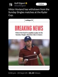 Screenshot from Golf Digest's X post / Source: @GolfDigest on X