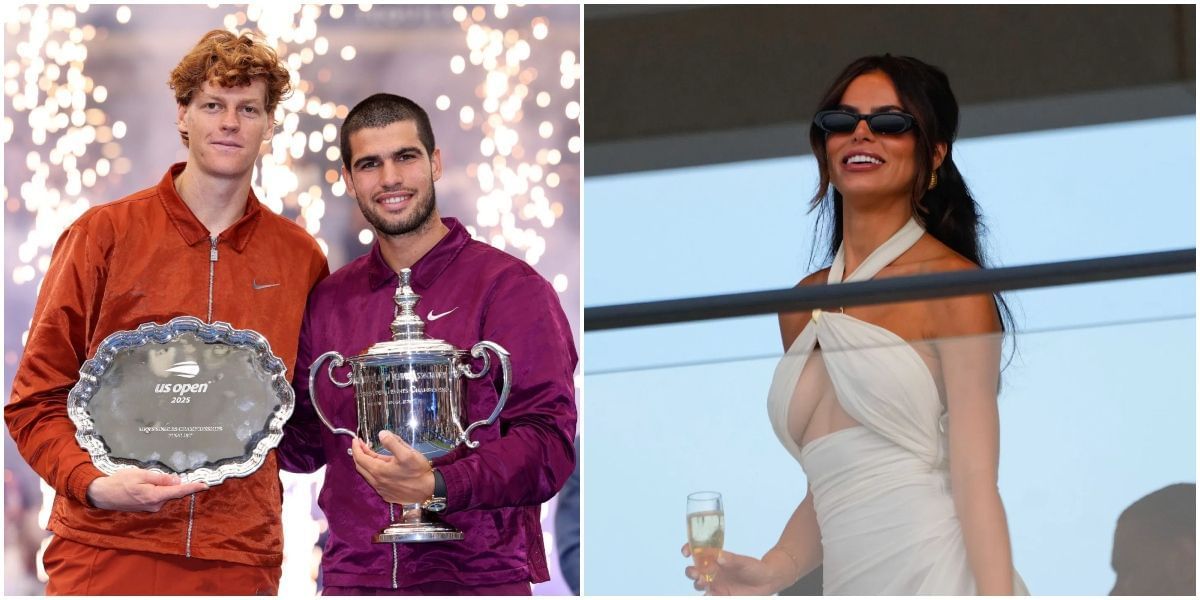 Jannik Sinner, Carlos Alcaraz and Brooke Nader