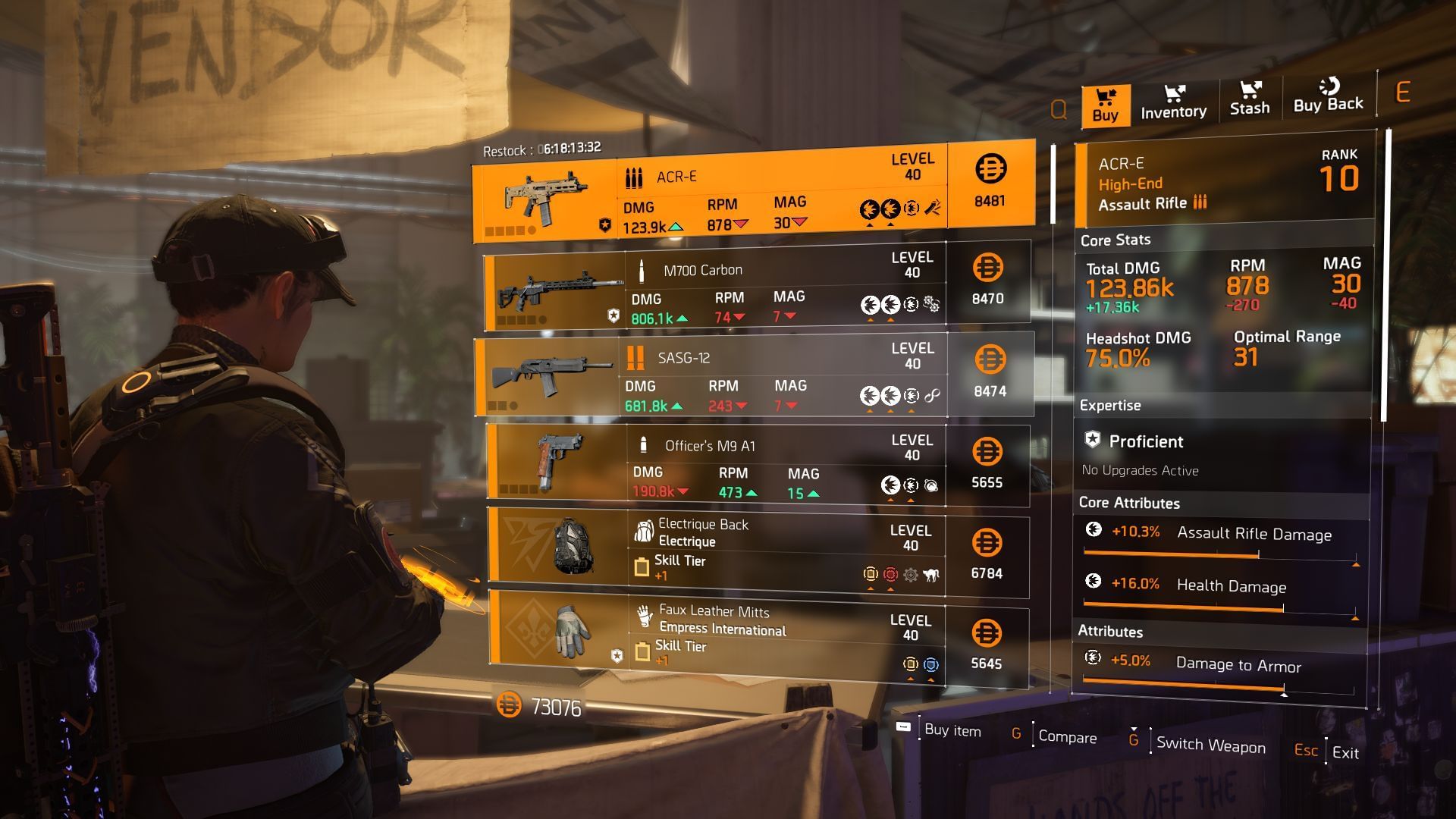 The Division 2 vendor at Haven Public Exchange (Image via SK Gaming || Ubisoft)