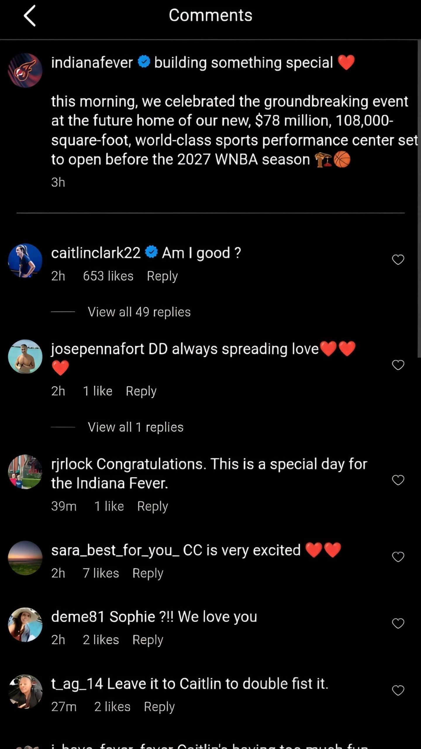 Caitlin Clark&#039;s comment