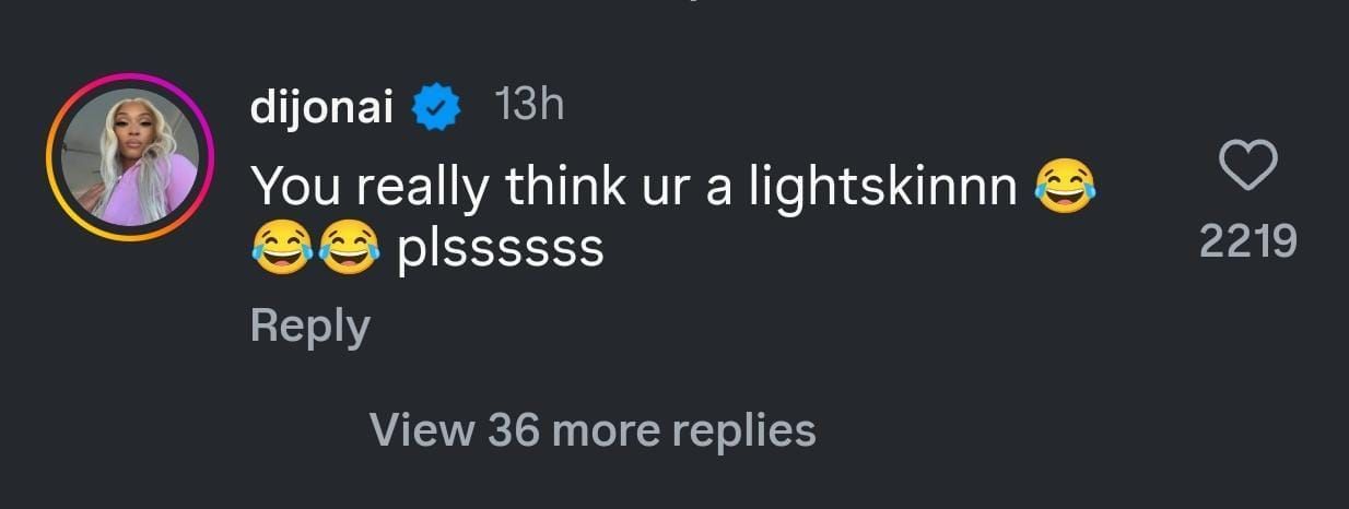 DiJonai Carrington&rsquo;s comment under Bueckers&rsquo; Instagram post