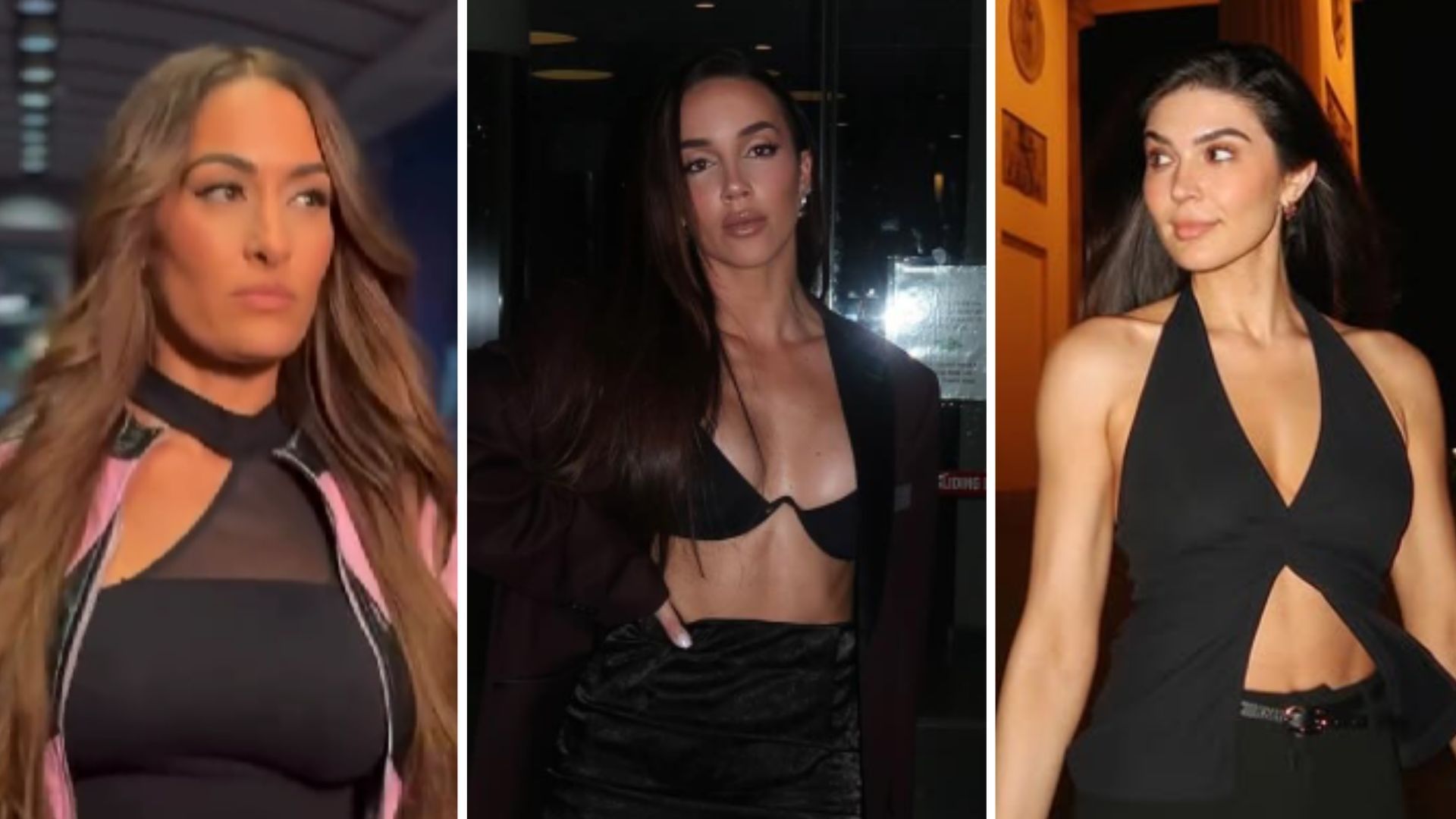 Nikki Bella (left), Chelsea Green (middle), Cathy Kelley (right) [Image credits: WWE