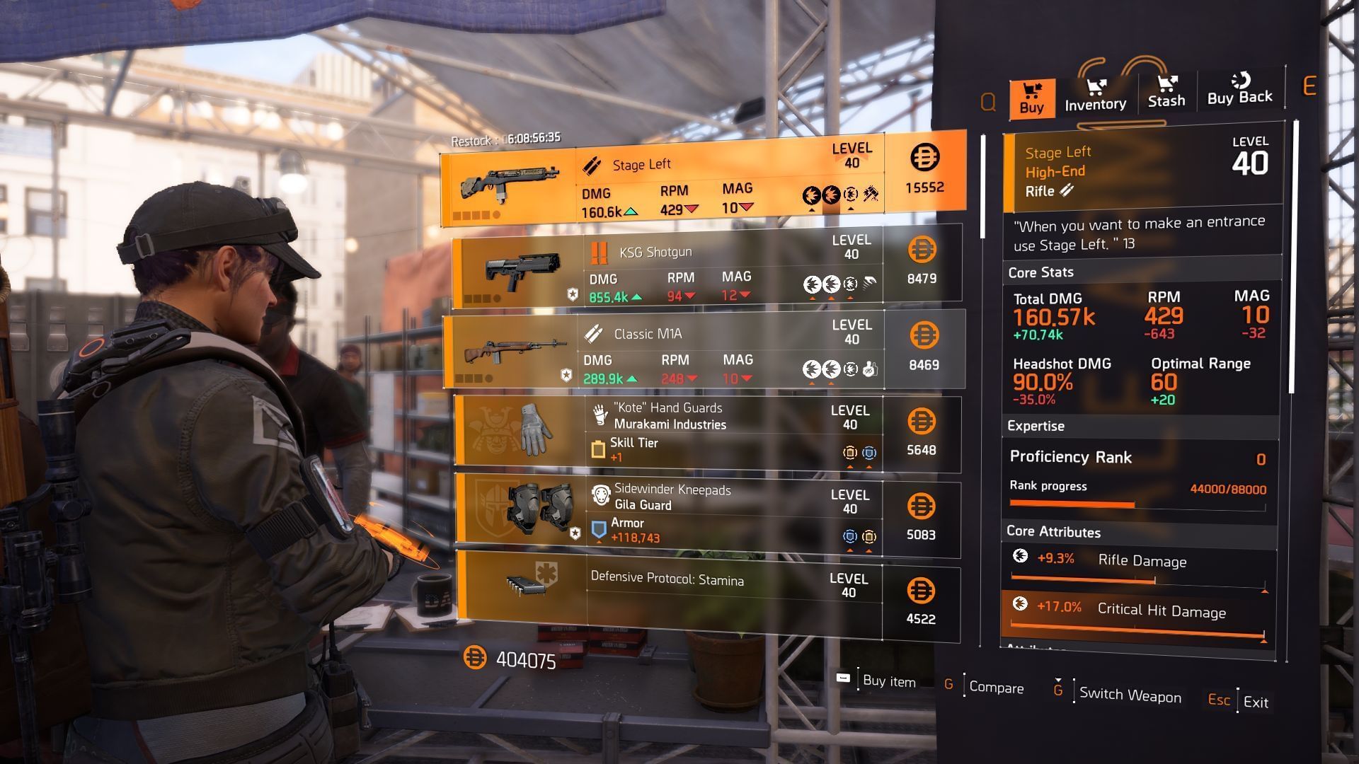 The Division 2 vendor found at the Theatre Settlement (Image via SK Gaming || Ubisoft)