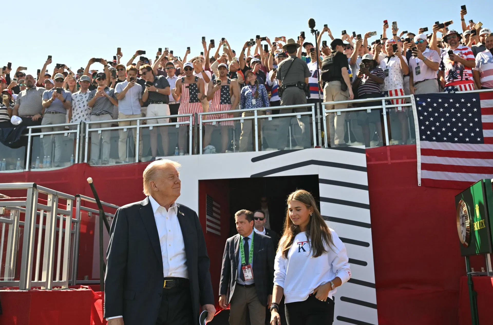 President Trump Attends The Ryder Cup At Bethpage In New York - Source: Getty