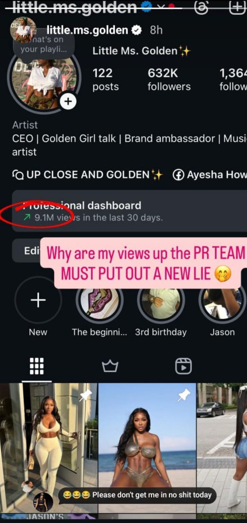 Ayesha Howard&#039;s Instagram story