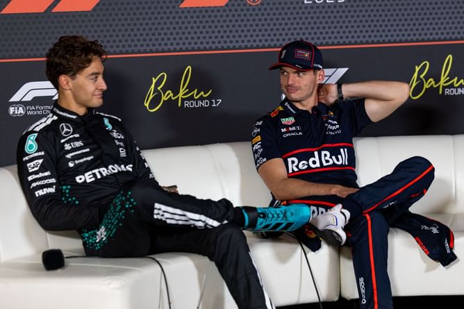 George Russell takes a sly dig at Max Verstappen by coining a special name for Red Bull