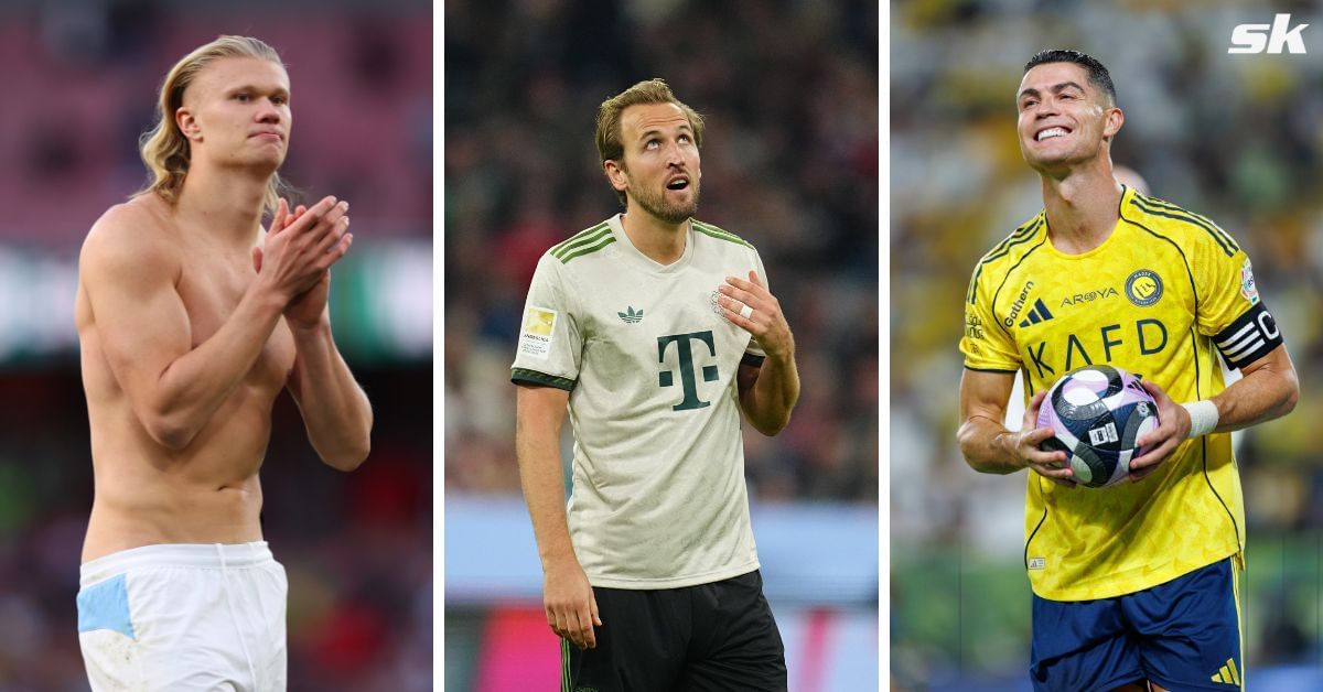 Erling Haaland (left), Harry Kane (center) &amp; Cristiano Ronaldo (right) - All images from Getty