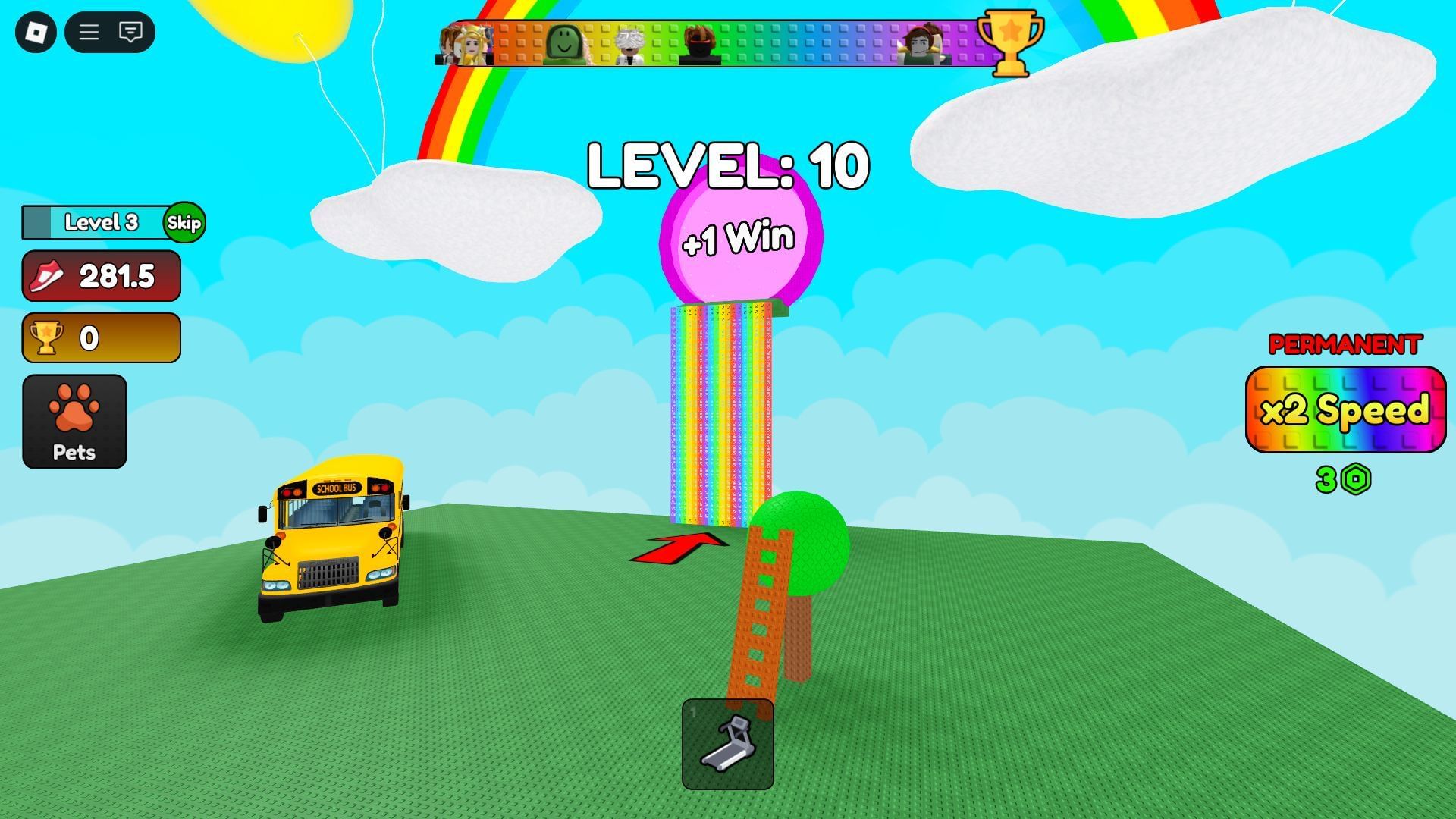The Win beacon (Image via Roblox)