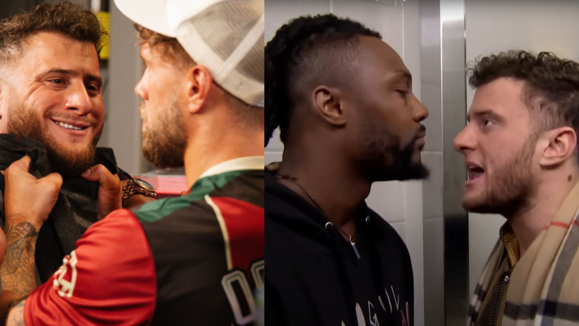 MJF has had issues with both Will Ospreay and Swerve Strickland. [Images via MJF&#039;s X &amp; AEW YouTube]