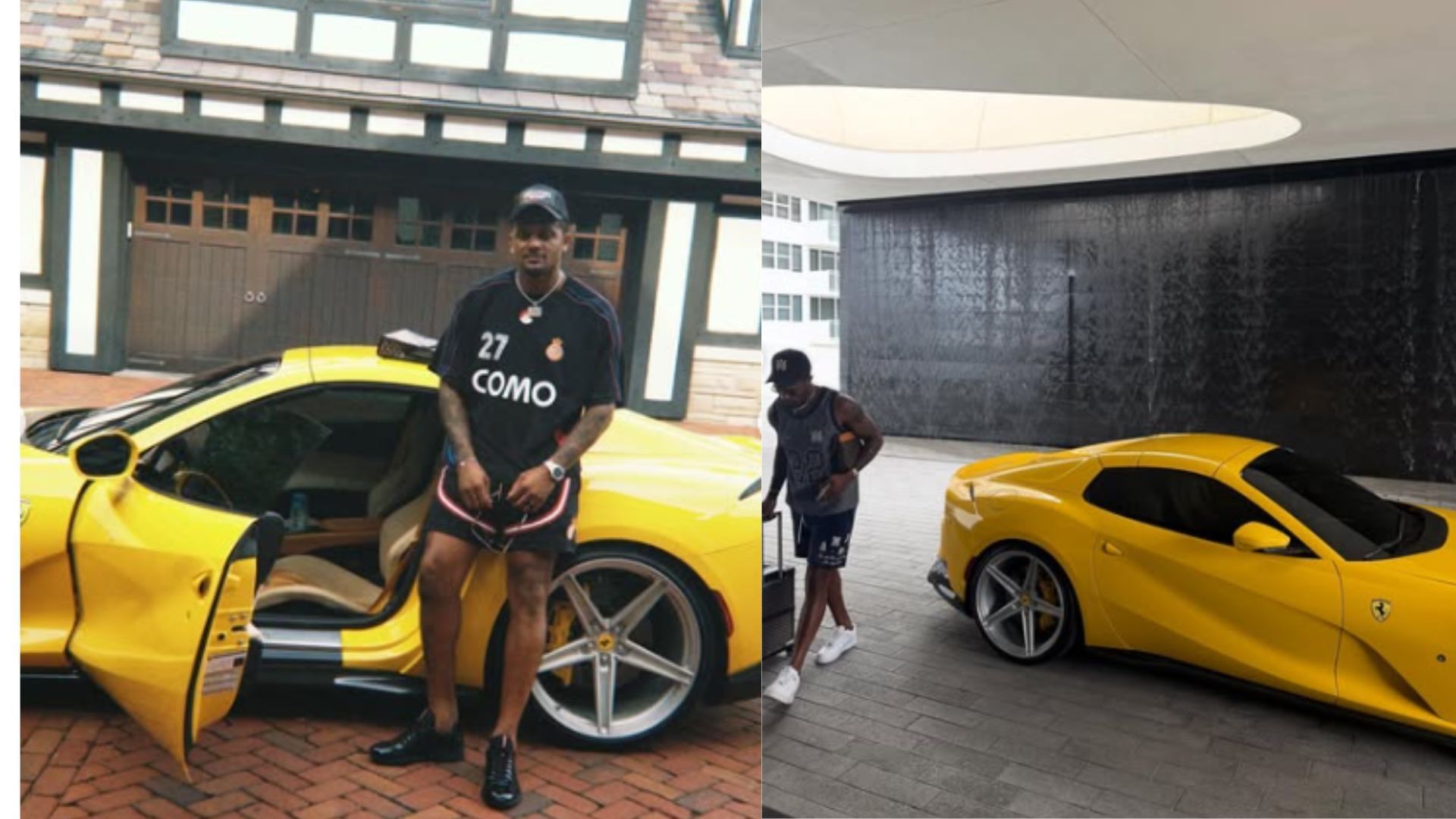 Watson showed off this Ferrari 812GTS in his photos. (Photos via Deshaun Watson&#039;s Instagram)