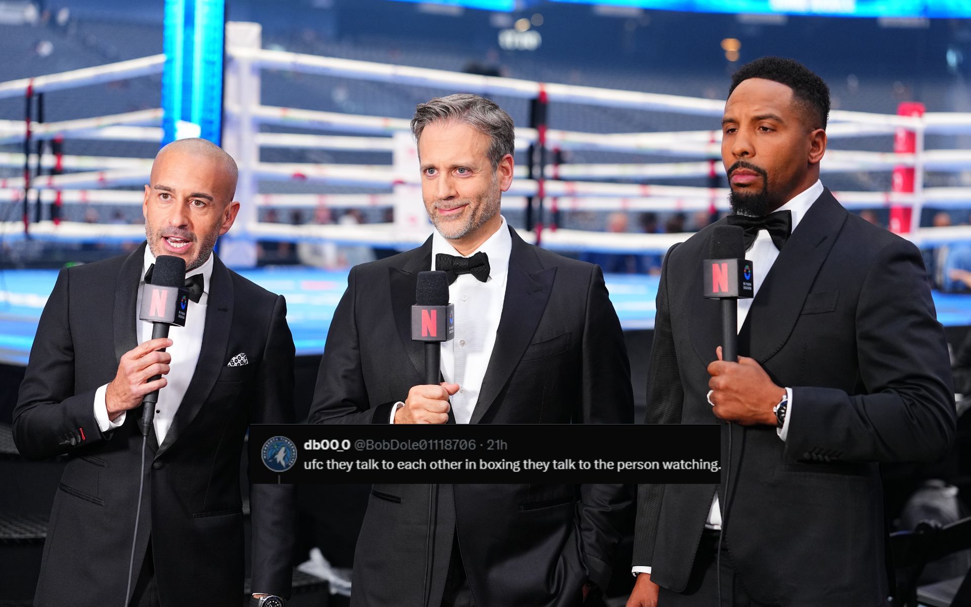 Fans react to a broadcast moment involving Jon Anik. [Image courtesy: Getty]