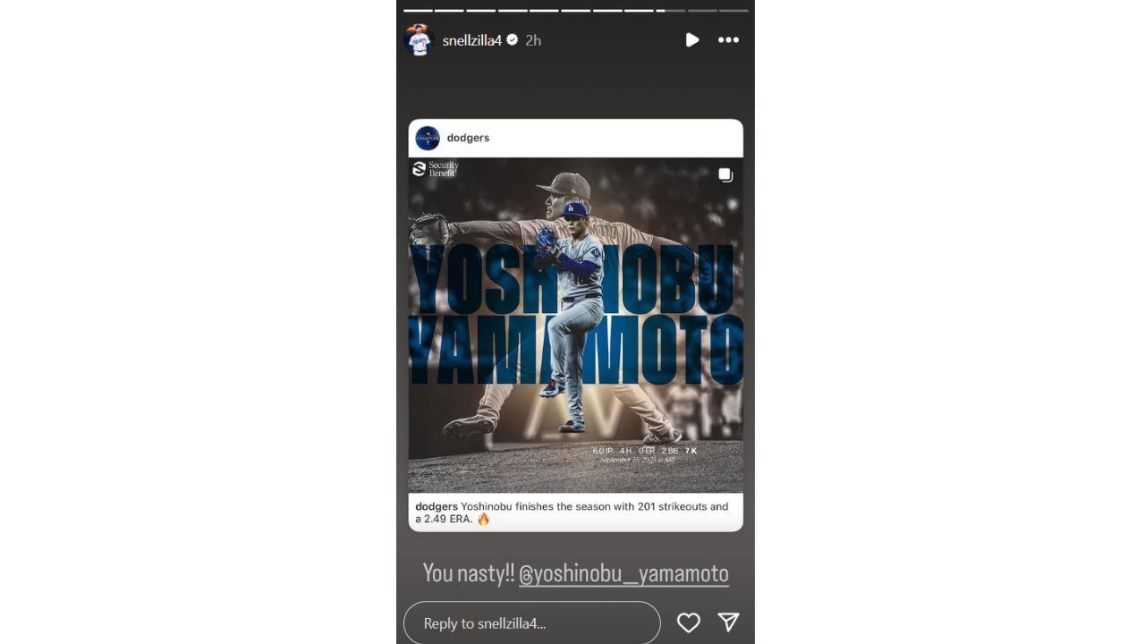 Snell&#039;s Instagram story