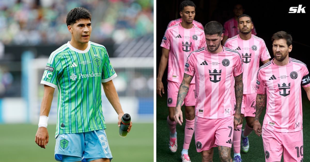 Obed Vargas (left) and Lionel Messi - both pics GETTY