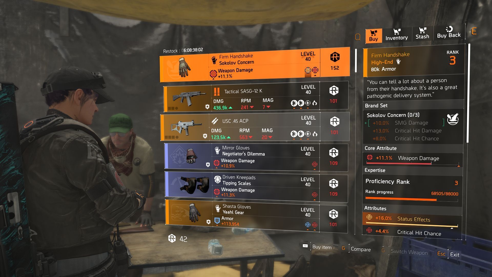 The Division 2 vendor at DZ West (Image via SK Gaming || Ubisoft)
