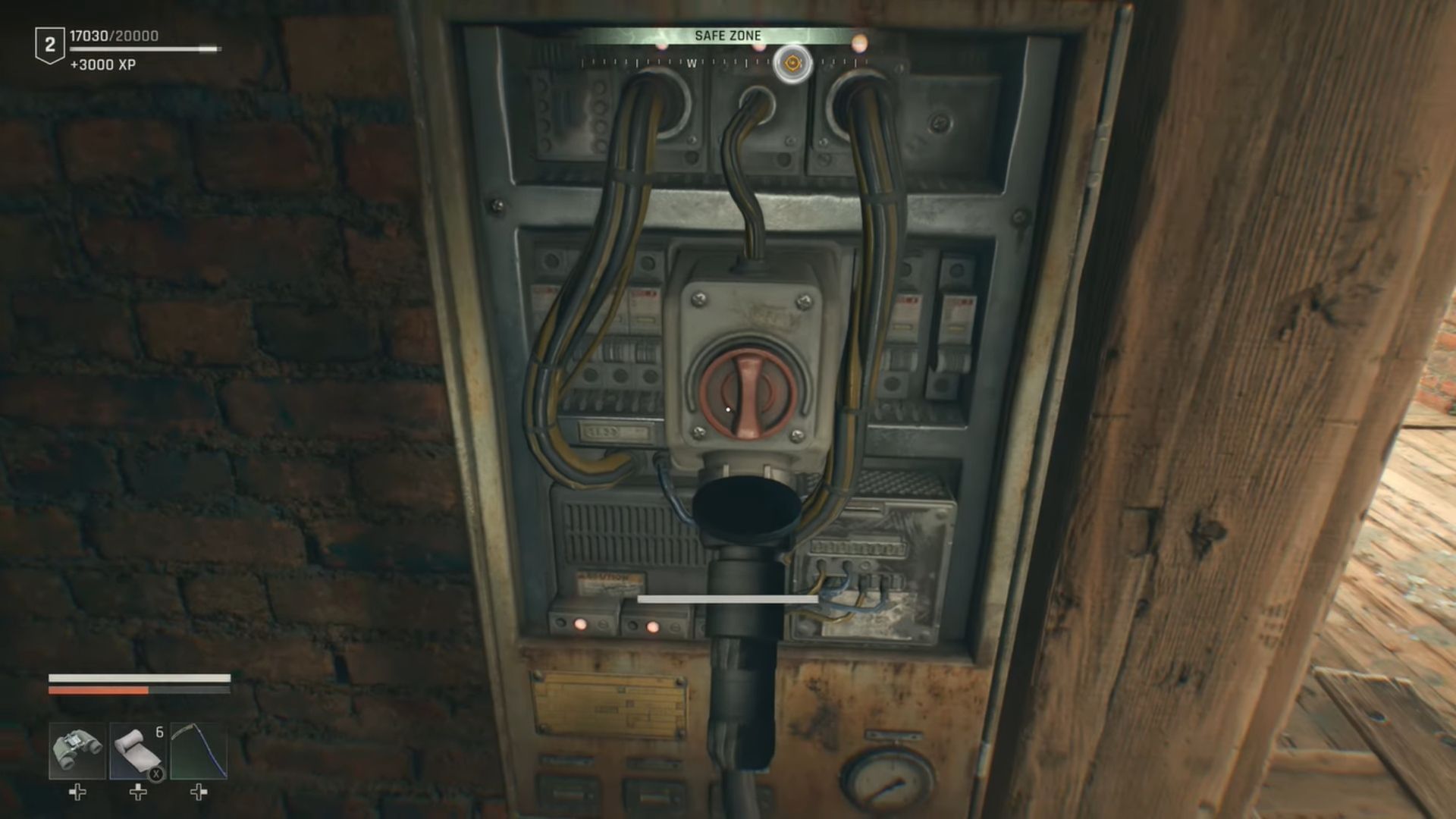 Plug in the cable and turn this switch to restore power (Image via Techland | YouTube/@xLunarGaming)