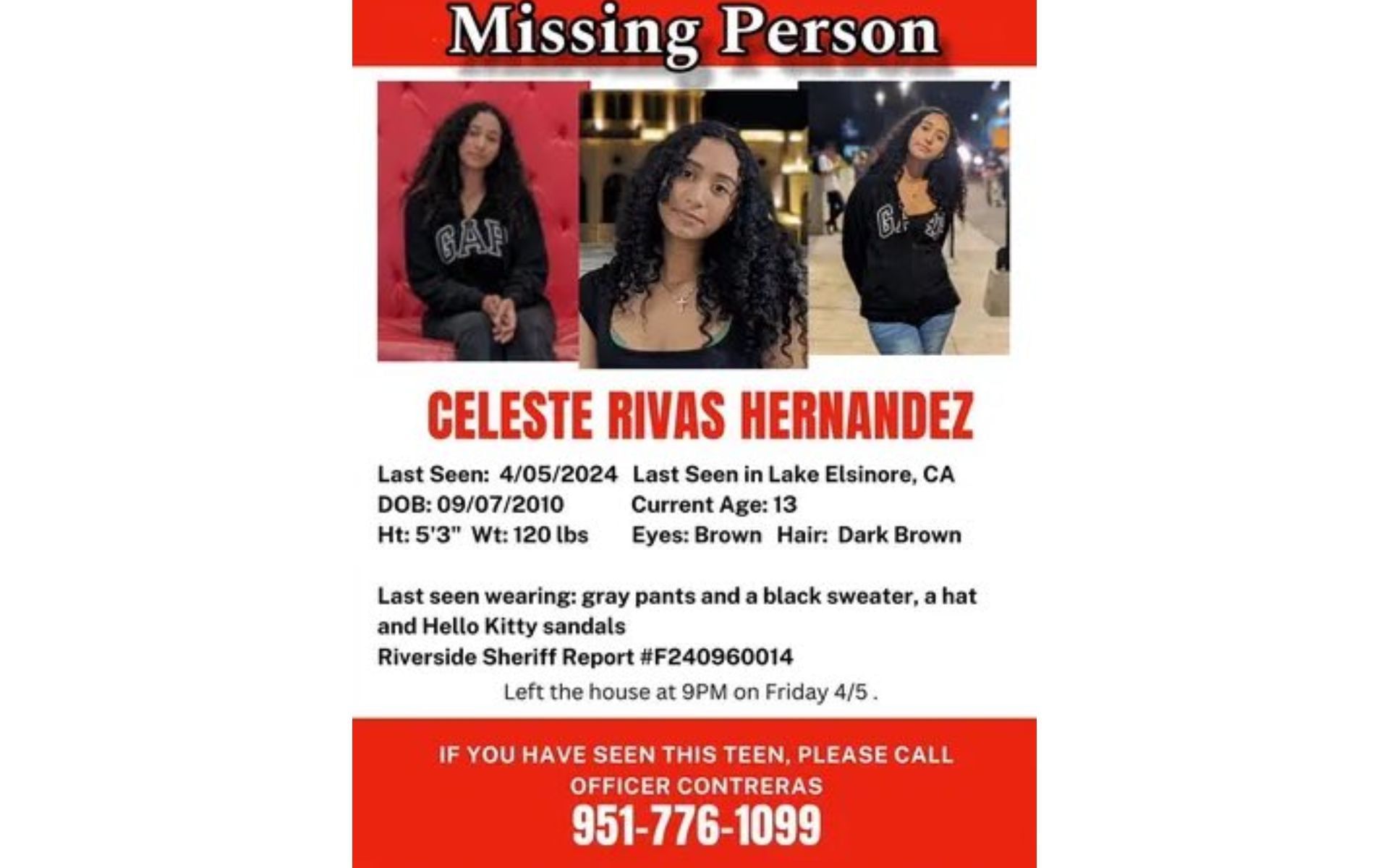 The missing person notice that surfaced on social media (Image via x.com/FearedBuck)