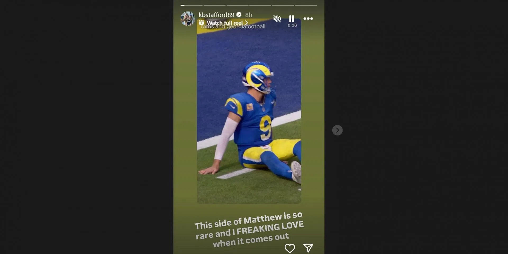 Matthew Stafford&rsquo;s wife Kelly/@kbstafford89