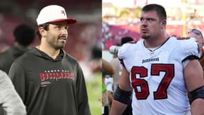 "He’s probably the cheapest guy I know" - Baker Mayfield takes a jab at Luke Goedeke after Bucs RT's $90,000,000 contract