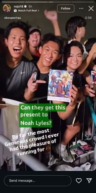 Still taken from Lyles' Instagram (Source: @nojo18/Instagram)