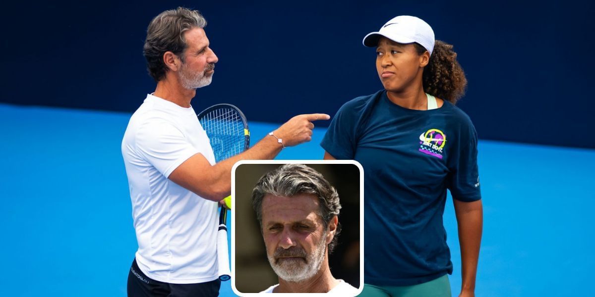 Patrick Mouratoglou and Naomi Osaka (background), Patrick Mouratoglou (bottom inset), Sources: Getty