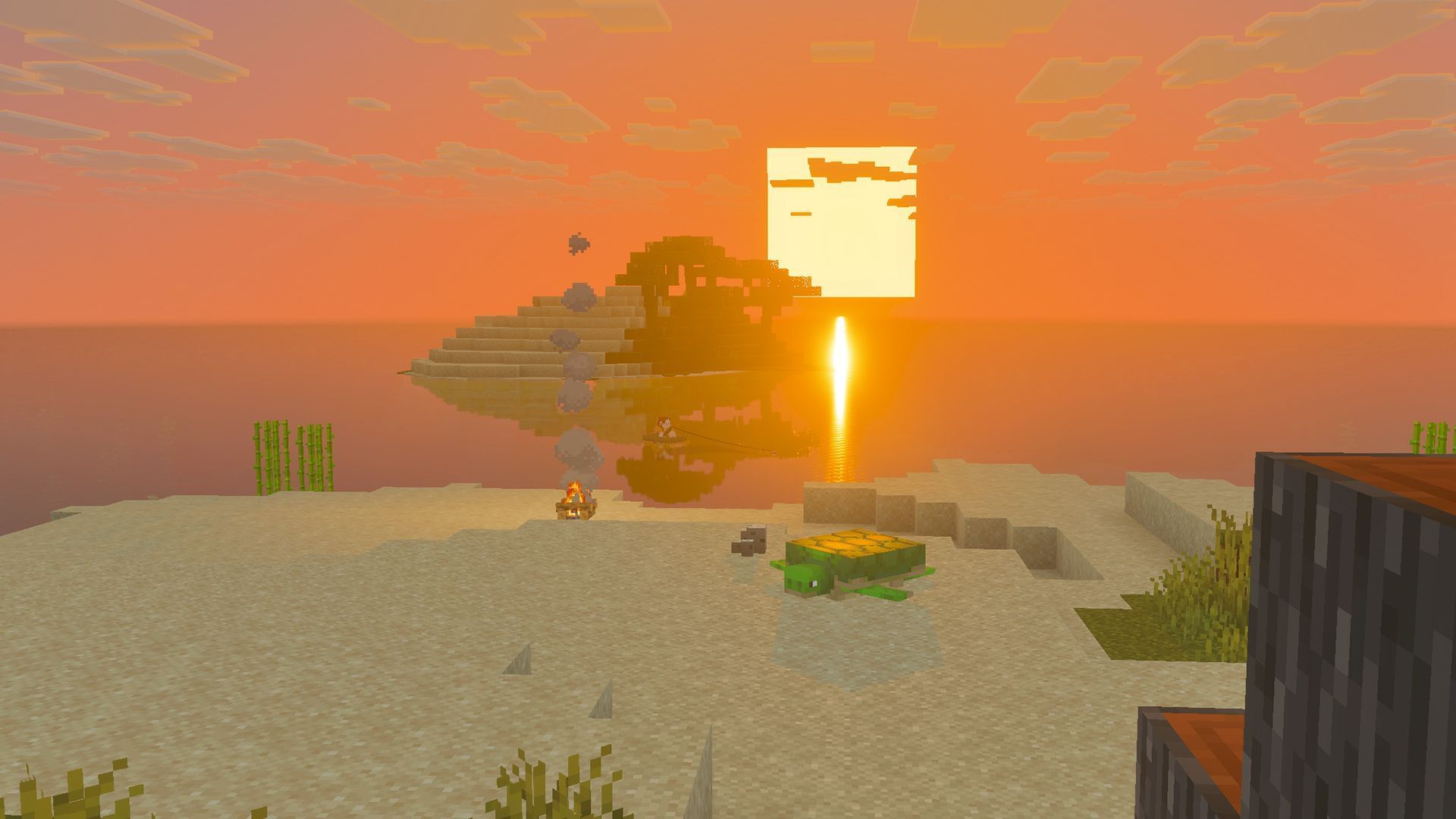 A Minecraft player compared differnet textures of the blocky game (Image via Mojang Studios)
