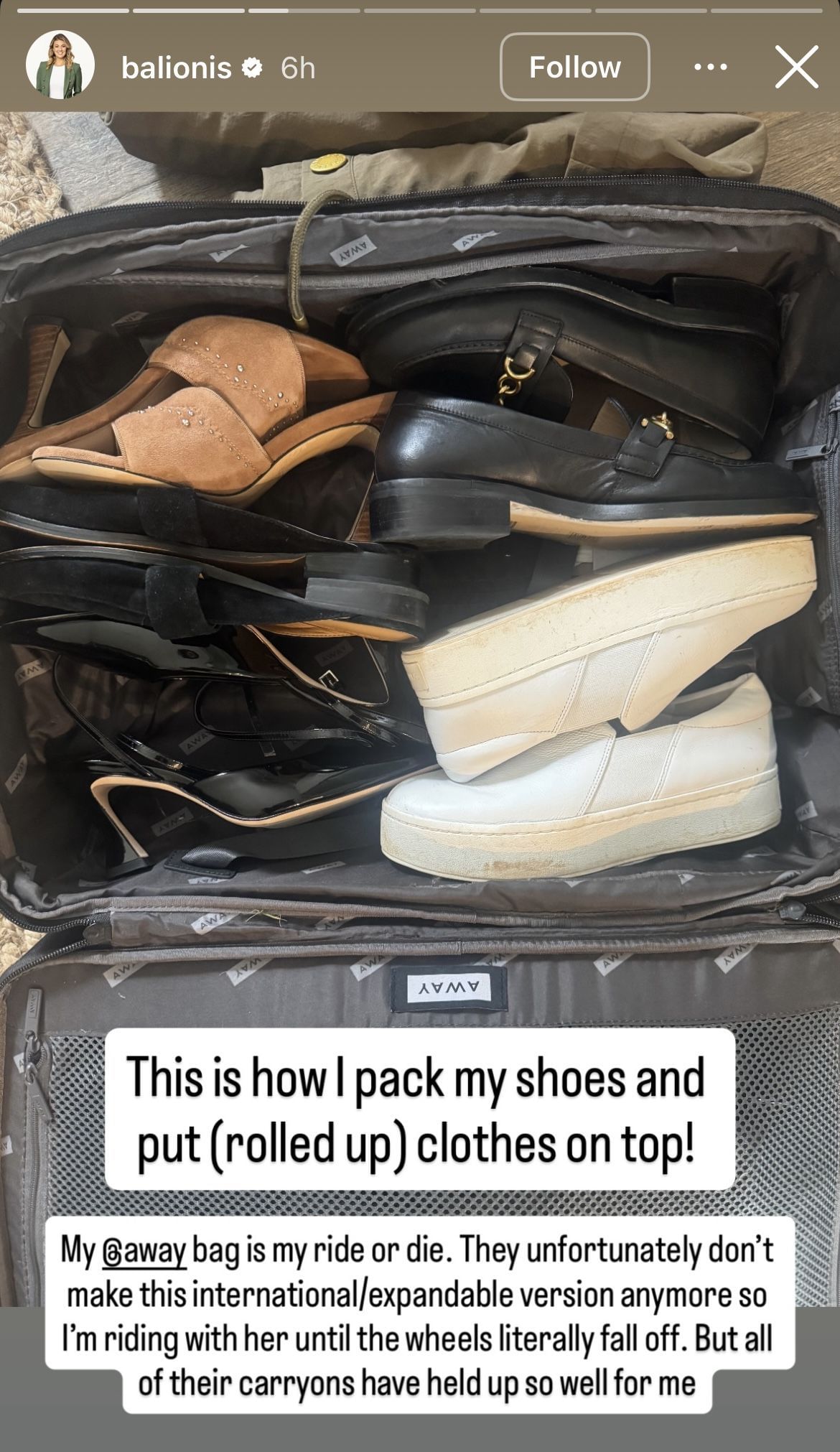 Image taken from Balionis&rsquo; Instagram story _ Source: Instagram/@balionis